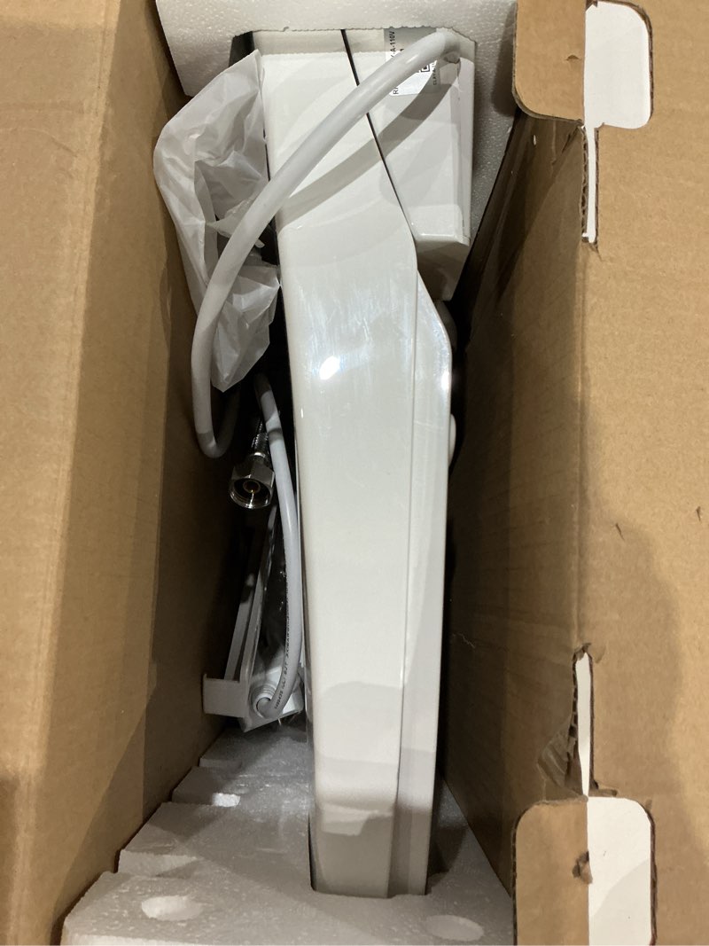 Condition photo showing As Is for bidet toilet seat elongated, electric heated seat with instant warm water, remote & side knob control, self-clean nozzle, soft close lid, night light, warm air dryer white