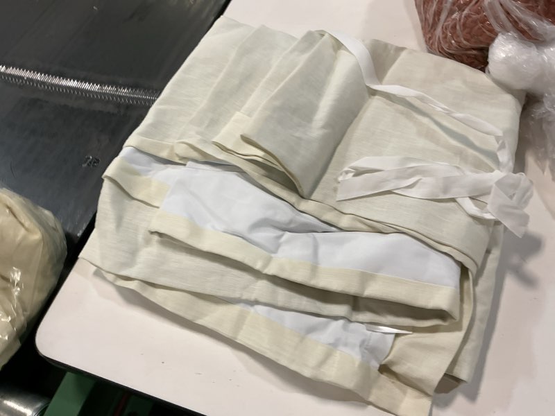 Condition photo showing Good Condition for european linen true blackout curtain - single panel, 48x96, ivory ( 1 pc