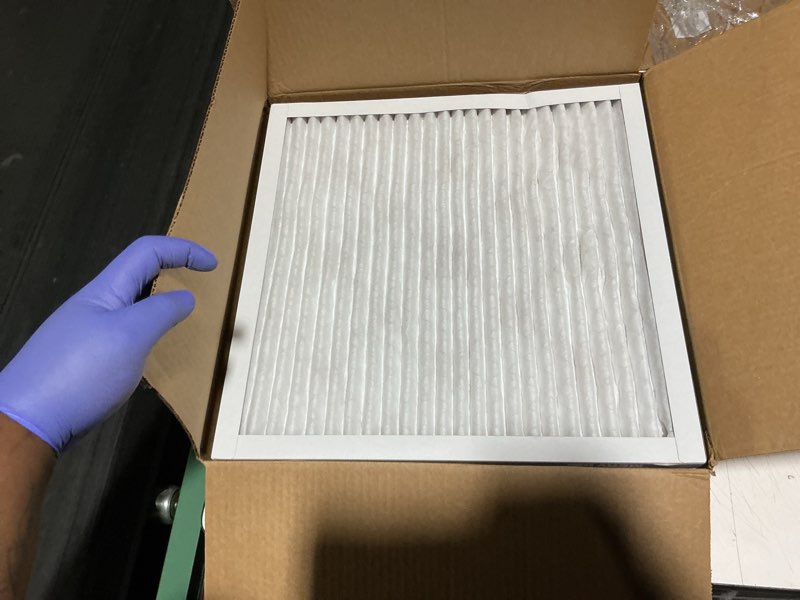 Condition photo showing Good Condition for amazon basics 20x20x1 air filter 6-pack, merv 11 ac furnace filters, dust, pet, allergy control, electrostatic (actual size: 19.75 x 19.75 x .75)