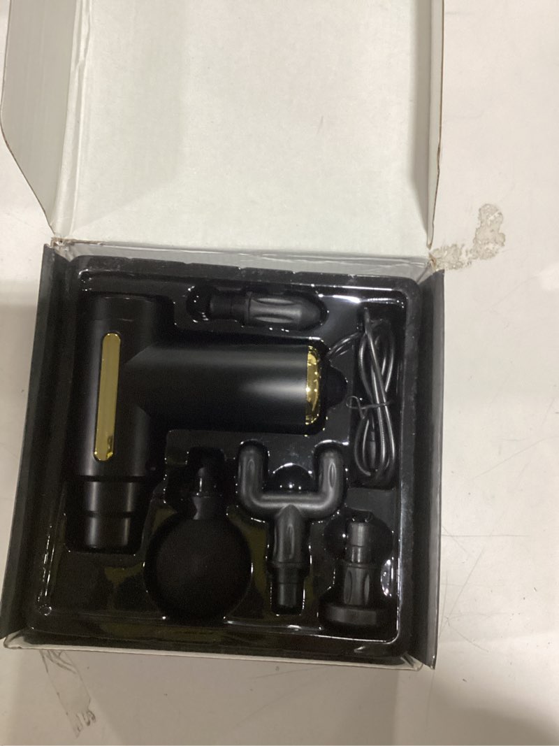Condition photo showing Good Condition for Mini Massage Gun Deep Tissue - Portable 6 Speeds Handheld Massage Gun with 4 Heads, 1800mAh Battery & Type-C Charging - Super Quiet Muscle Massager for Home Office Workout Travel, Black
