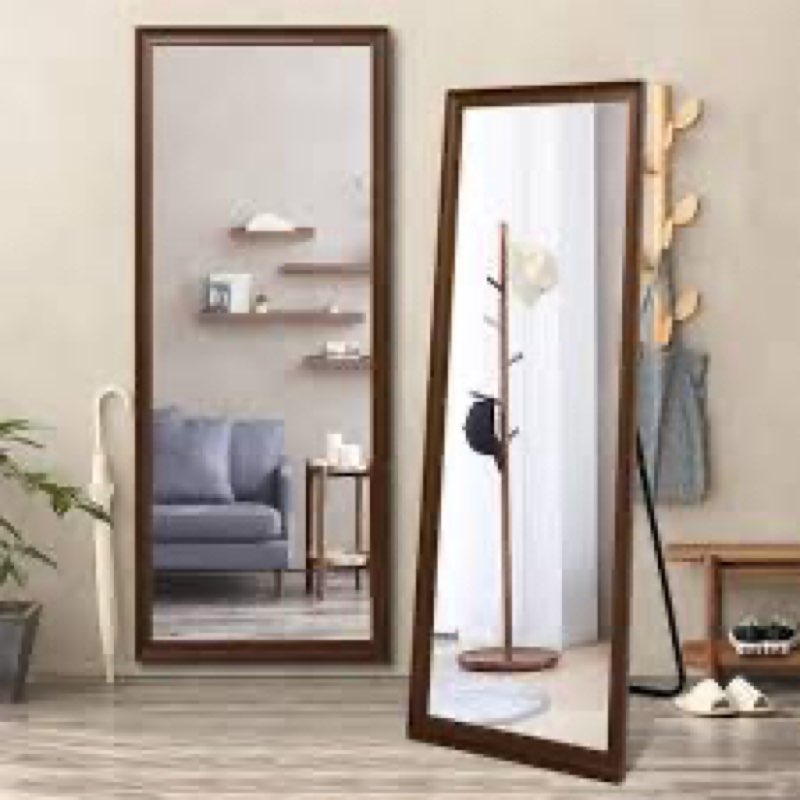 Niccy 60x19 Inch Full Length Mirror Standing Hanging or Leaning Against Wall, Large Floor Body Mirro