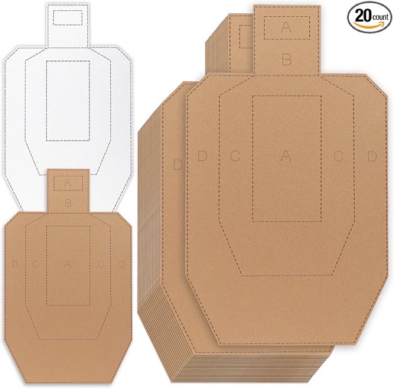 FLXzaszo Shooting Targets - Silhouette Tactical Cardboard Targets for Shooting Range Practice Compet