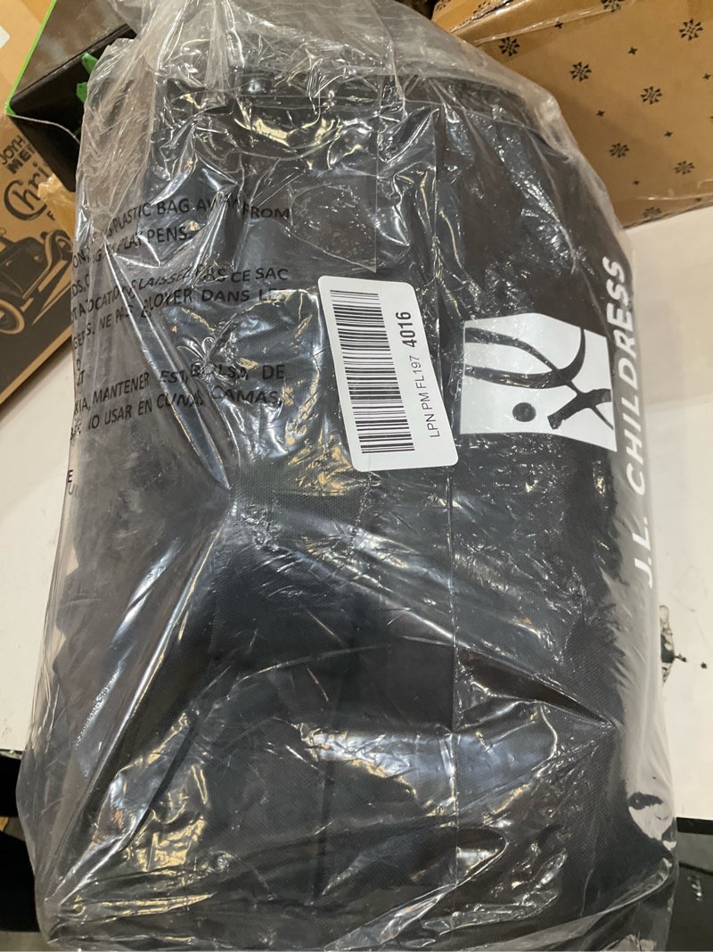 Condition photo showing Good Condition for j.l. childress padded infant car seat bag - travel bag for airplane, fits most baby & infant car seats, compatible with uppababy, nuna, & chicco, airport accessories, airtag compatible- premier, black no wheels