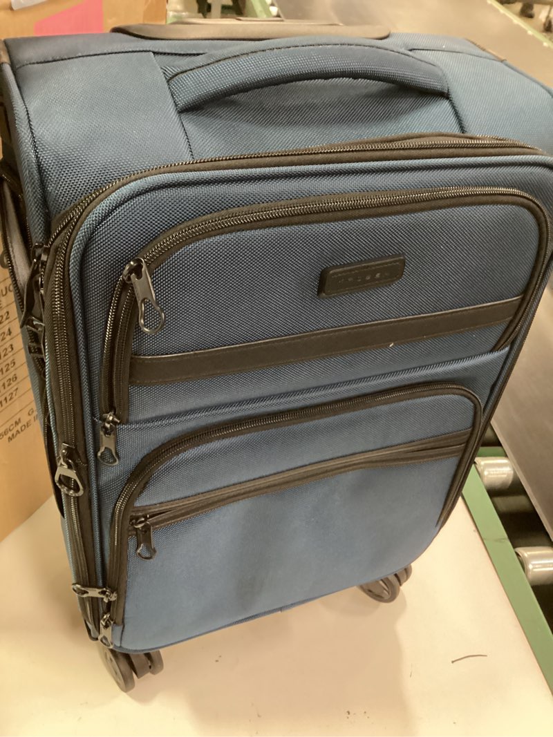 Condition photo showing Good Condition for KROSER Softside Expandable Carry On Luggage with Spinner Wheels & Built-in TSA Lock, Durable Suitcase Rolling Luggage with USB Port, Carry-On 20-Inch, Haze Blue