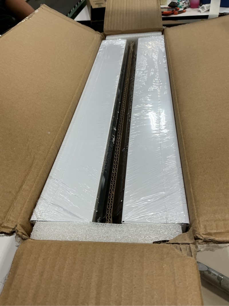 Condition photo showing item condition for 2Pack Expandable Pull Out Cabinet Organizer 21"Deep With Raising Pad for Framed Cabinets, Upgrade 3 Slide Rails Slide Out Drawers, Roll Out Shelves Adhesive,Adjustable Width 12.05"-20.4"White