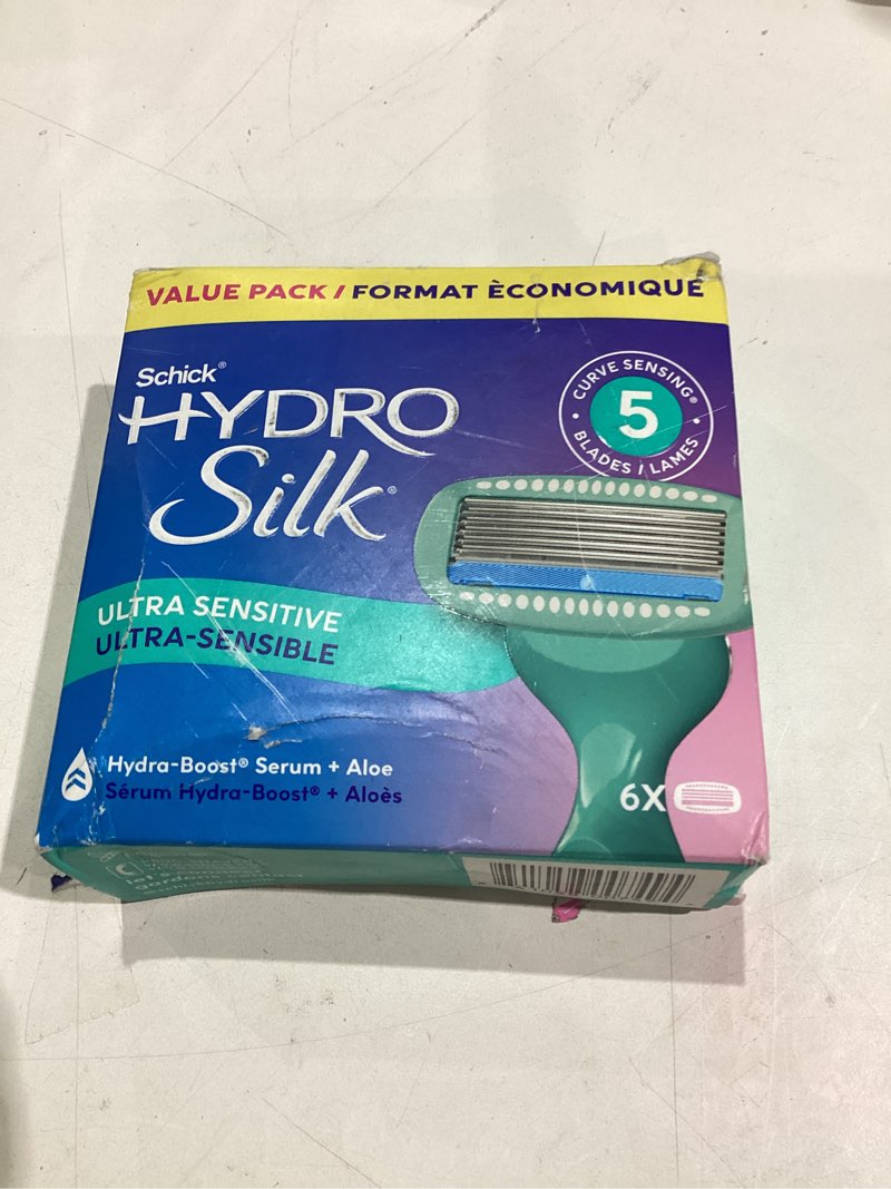 Condition photo showing Good Condition for Schick Hydro Silk Sensitive Razor Blade Refills, 6 Count | 5-Blade Sensitive Skin Razors for Women | Womens Razor Refills for Sensitive Skin 6 Count (Pack of 1)