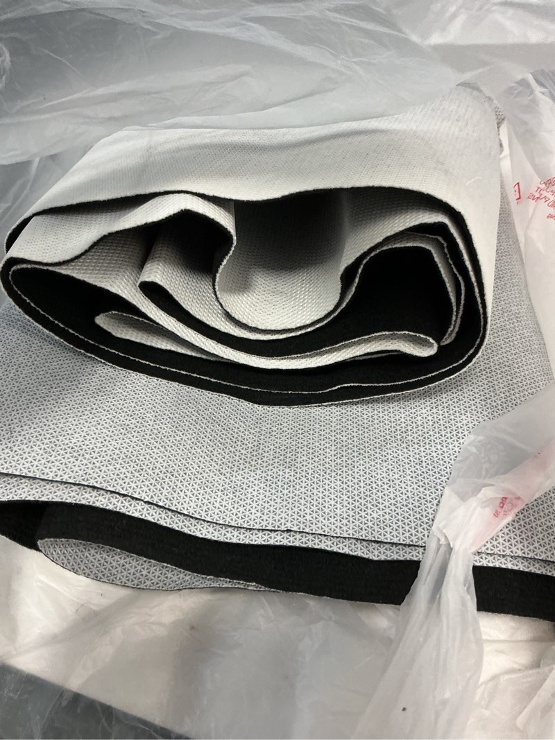 Condition photo showing Good Condition for Outdoor Runner Rug 3 ft x 10 ft for Hallway with TPR Backing, Black Fine Stripes Non-Slip Indoor Run