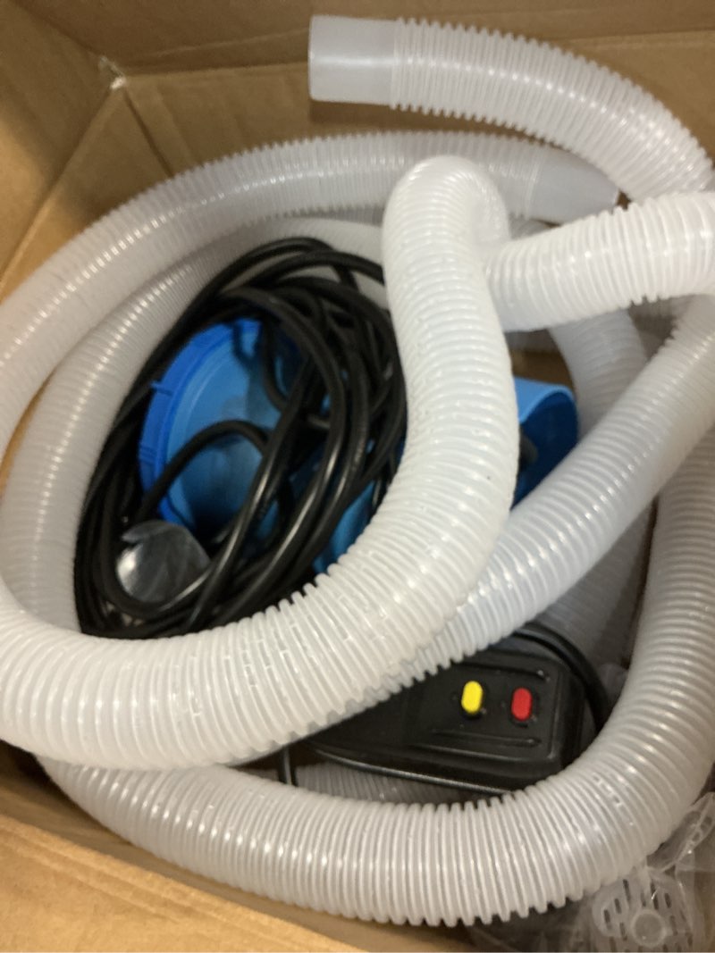 Condition photo showing Good Condition for 300 gph pool filter pump for small above ground pools, etl certified pool cartridge filter pump system with gfci, safety & reliable water circulation pumps - rapidly capture debris in water deep blue