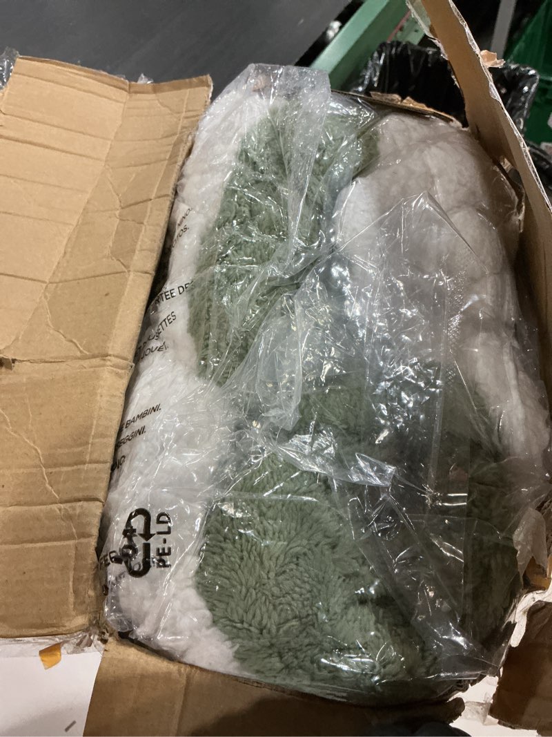 Condition photo showing Good Condition for twin electric blanket 62"x84" green - soft thick warm sherpa heated blanket for winter with 5 fast heating levels & 10hrs auto off for women gift, washable & etl certified for office, bed 3-green twin 62"x84"
