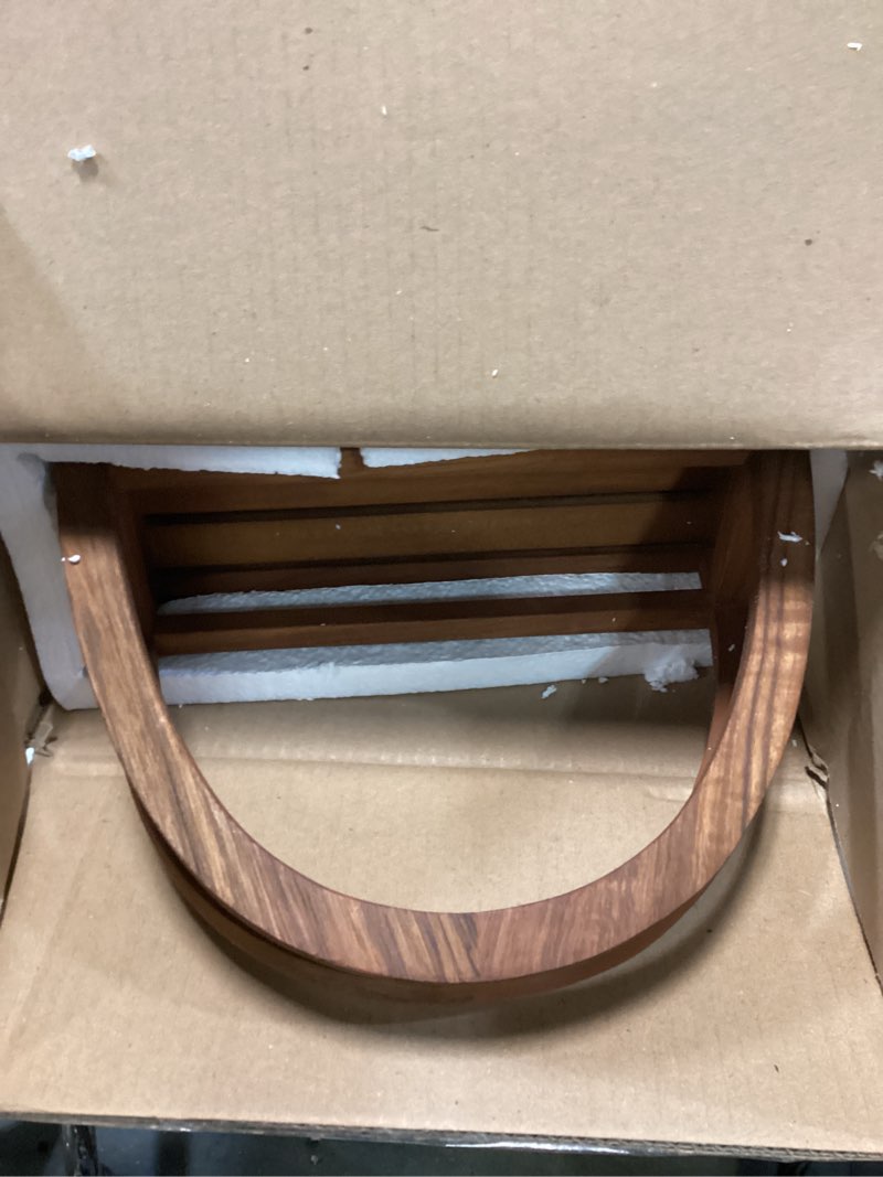 Condition photo showing Good Condition for AquaTeak Patented Moa Oval Teak Shower Organizer A. Caddy