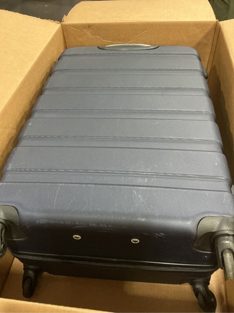 Condition photo showing As Is for Coolife Luggage 3 Piece Set Suitcase Spinner Hardshell Lightweight TSA Lock (navy, 20/24/28) 20in24in28in Navy