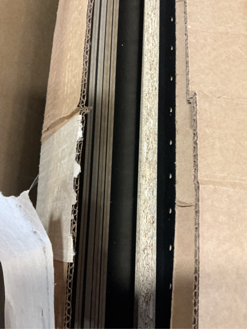 Condition photo showing As Is for Prepac 4 Column Tall Cabinet Media, Quad Width Wall Storage, Black Black 73.5" Wide