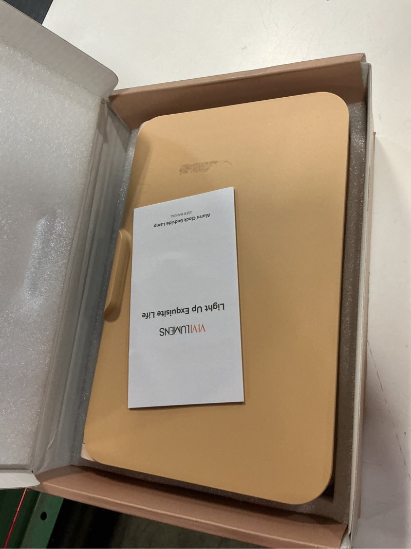 Condition photo showing Good Condition for Vivilumens Book Lamp Sunrise Alarm Clocks Wireless Charger Bluetooth Speaker Loud for Heavy Sleepers Adults with Snooze Wake Up Light for Bedroom Home Decor Birthday Gifts?Yellow?