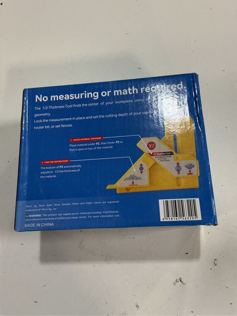 Condition photo showing New/Like New for 1/2 gauge wood center point finder micro jig center finder miter jig replacement for woodworking tools, table saw blade