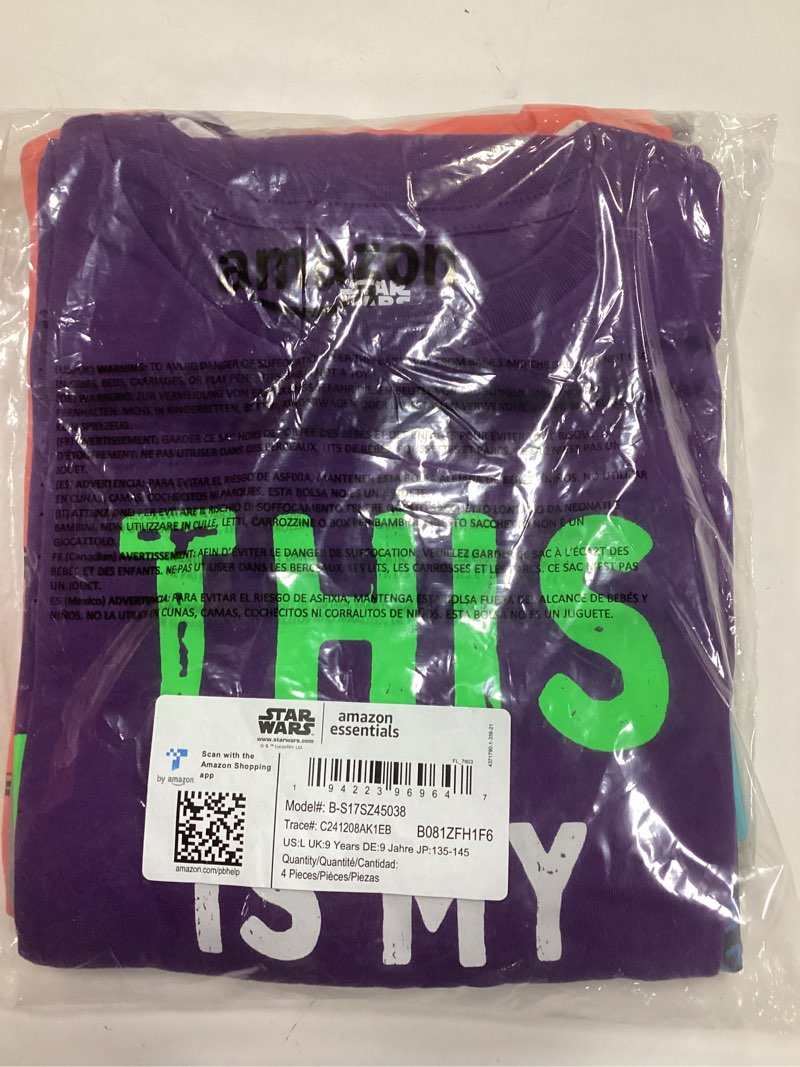 Amazon Brand - Spotted Zebra Boys' Disney Star Wars Marvel Short-Sleeve T-Shirts, 4-Pack Star Wars T