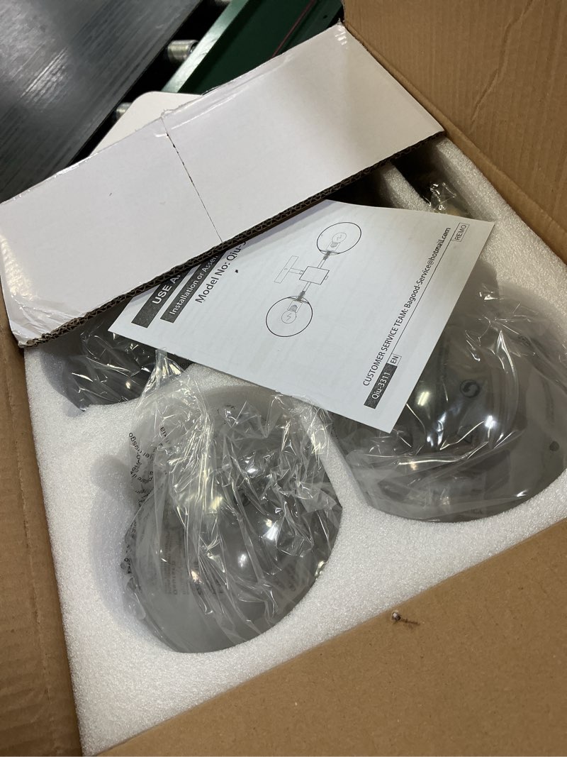 Condition photo showing Good Condition for mid century 3-light clear globe glass gold chandelier 19 inch modern brass semi flush mount ceiling lights modern light fixtures ceiling lights fixture for bedroom living room hallway entryway clear-gold