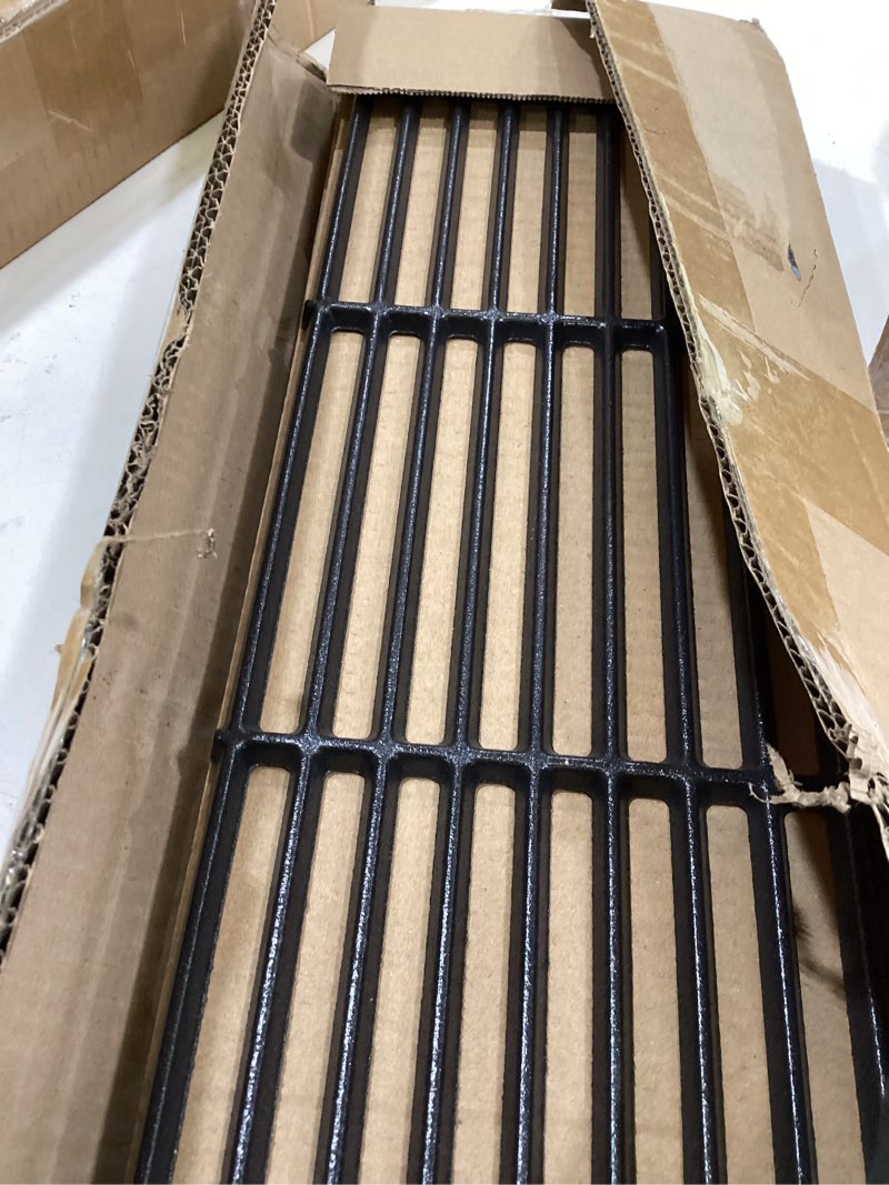 Condition photo showing Good Condition for 19-3/4" cast iron 4 cooking grates replacement for chargriller 2121, 2123, 2222, 2828, 3001, 3008, 3030, 3072, 3232, 3725, 4000, 4001, 4008, 4208, 5050, 5072, 5252, 9020 king griller 3008, 5252 grill 19 3/4" x 27"