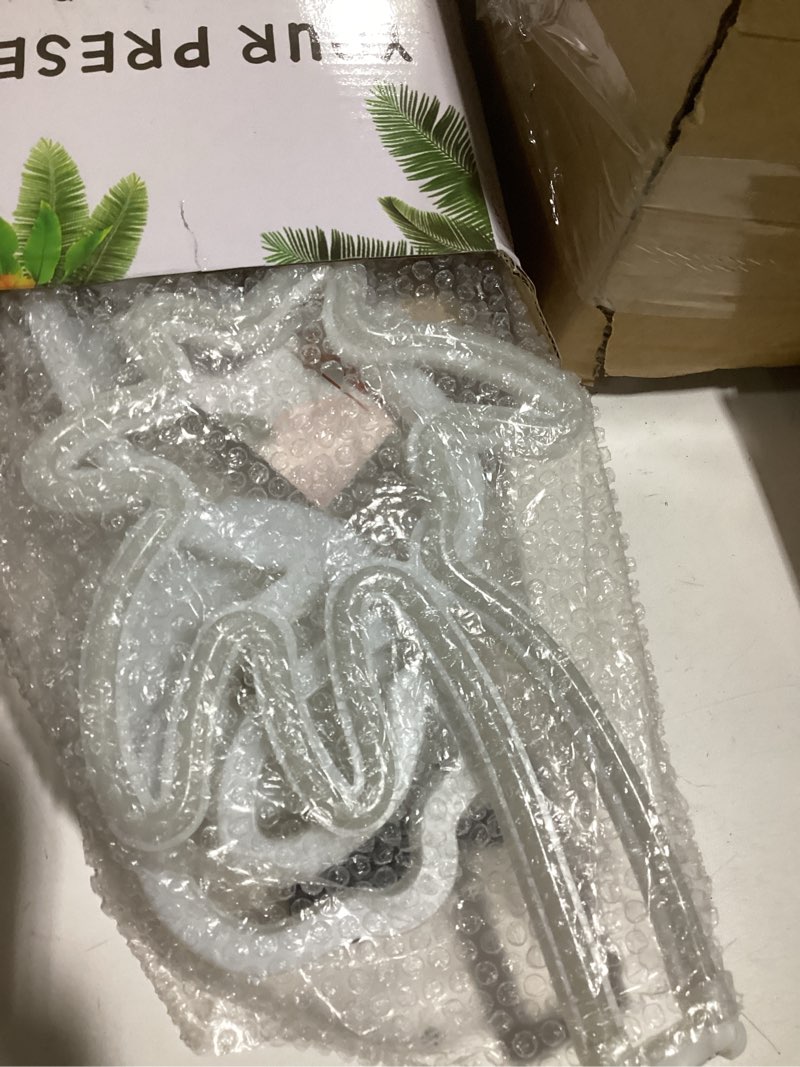 Condition photo showing Good Condition for 2 Packs Decoration Neon Signs Light Pink Flamingo and Green Palm Tree Neon Wall Decor Lights USB/Battery Powered Neon Lights for Bedroom Girls Kids Birthday Party Christmas (Flamingo&Palm Tree) Flamingo+Coconut Tree