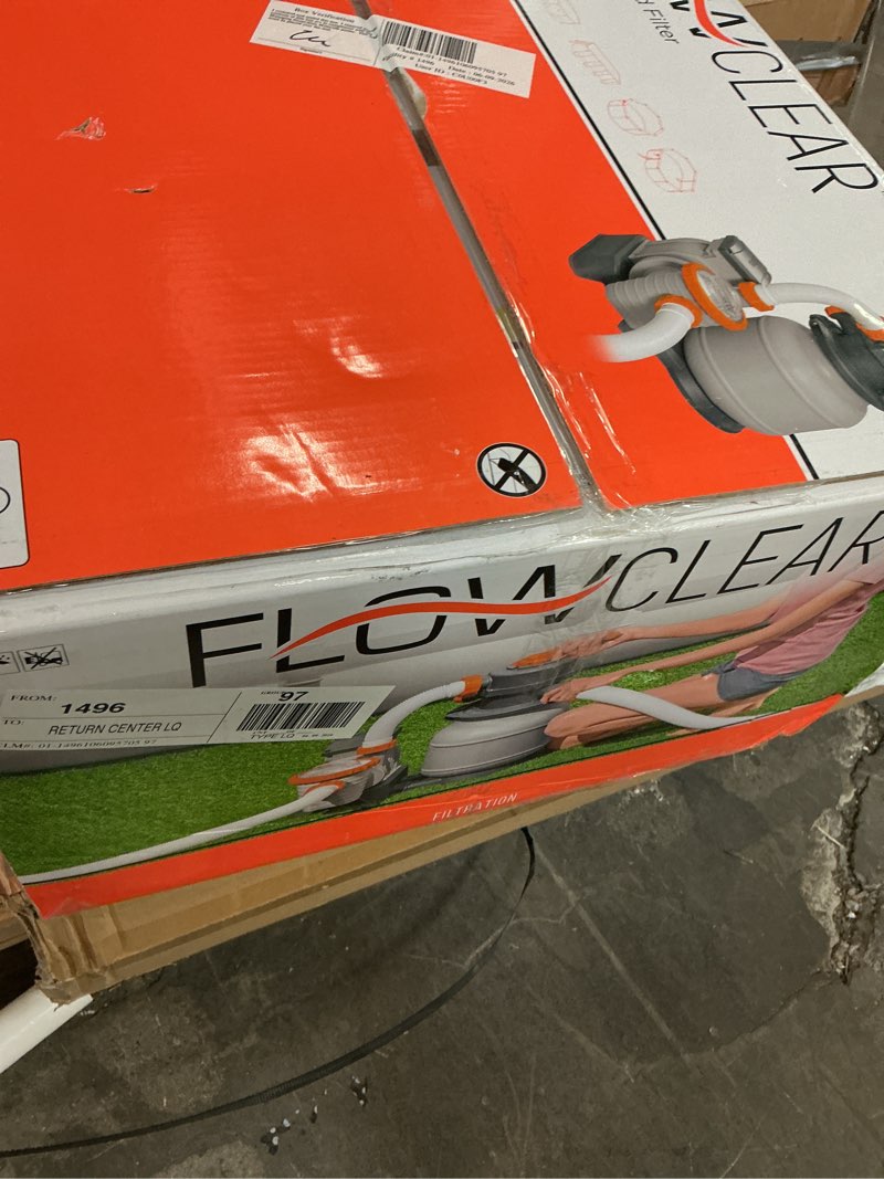 Condition photo showing Good Condition for flowclear 1500 gal. pool filter silica sand pump