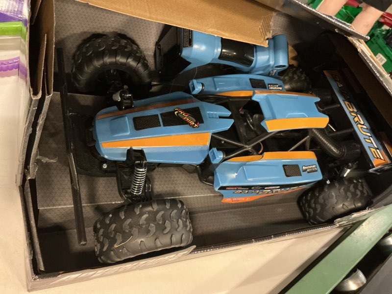Condition photo showing As Is for adventure force (1:8) baja brute remote control ice blue buggy, wr5-88g21u-bl
