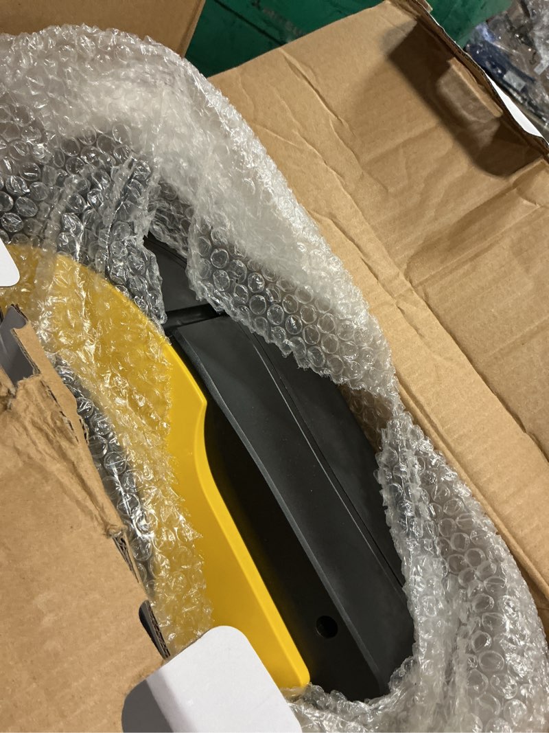 Condition photo showing Good Condition for dewenwils retractable cord reel, 60 ft heavy duty extension cord, 12awg/3c sjtow, 3 grounded outlets lighted triple tap, 15a circuit breaker, wall/ceiling mounted for garage and workshop, ul listed yellow