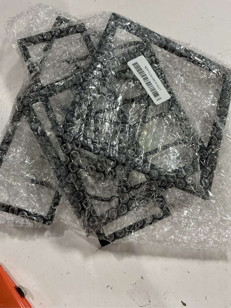 Condition photo showing Good Condition for auhoky metal wall mounted wine holder stemware glass rack, collapsible hanging red wine racks organizer with 3 stem glass holders, wine bottle display hanger for home kitchen bar decor black aa