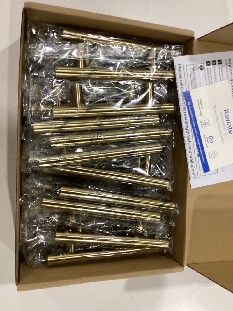 Condition photo showing New/Like New for ravinte 35 pack 5 inch cabinet pulls champagne bronze stainless steel kitchen drawer pulls cabinet handles 5 inchlength, 3 inch hole center 35 champagne bronze