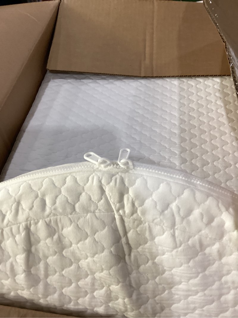 Condition photo showing As Is for pro goleem baby bassinet mattress, breathable waterproof soft cover, premium foam, compatible with dream on me lacy portable 2-in-1, oval 30"x15" cradle pad 30''x15''oval