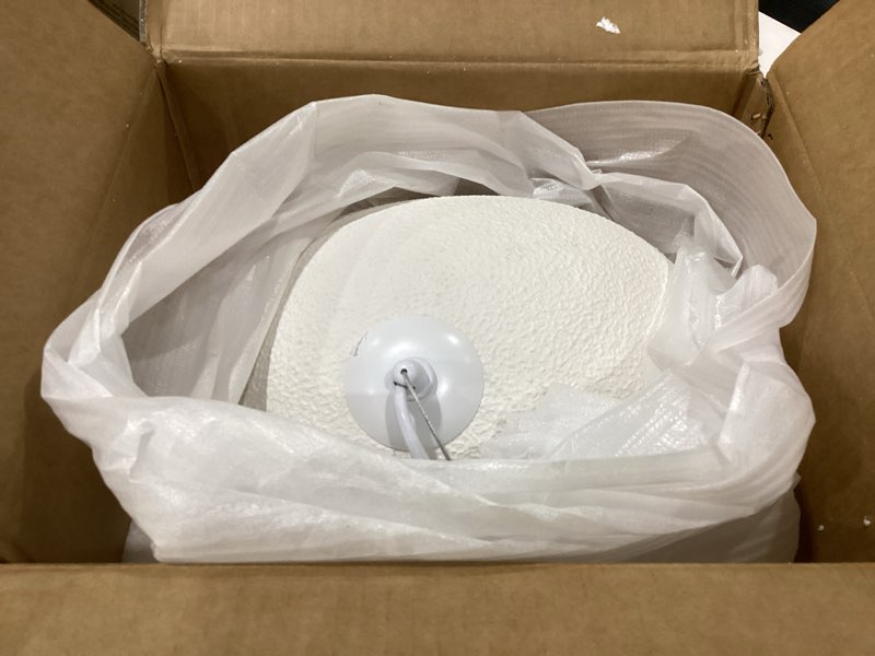 Condition photo showing New/Like New for jaymp 30cm mini size wabi sabi pendant light for dining room kitchen entryway modern hanging lamp e26 base japanese style bird nest shape lighting fixture (matte white,b shape, 11.8“ small size) d30cm white,b
