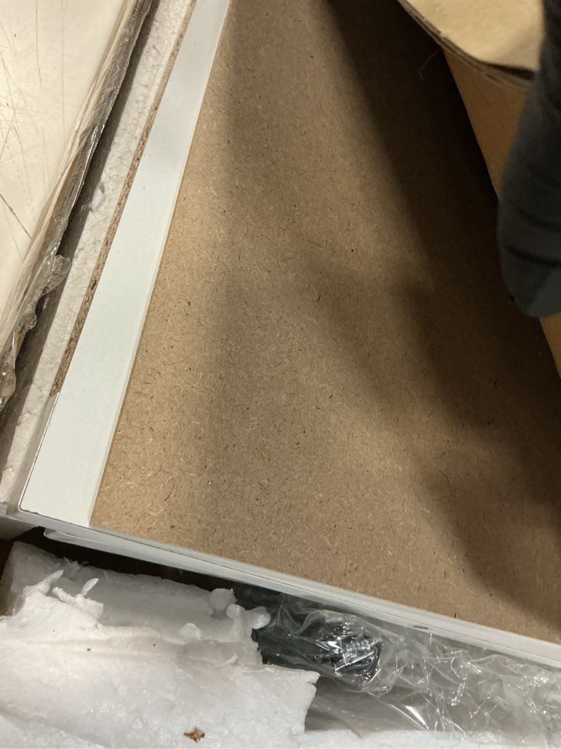 Condition photo showing Good Condition for furinno peli 24" wide cat litter box enclosure, solid white | side entrance, hidden litter box furniture, wooden pet house with doors, easy assembly, for living room solid white small