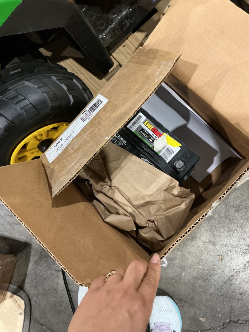 Condition photo showing As Is for everstart value lead acid automotive battery  group size 35 (12 volt/490 cca)