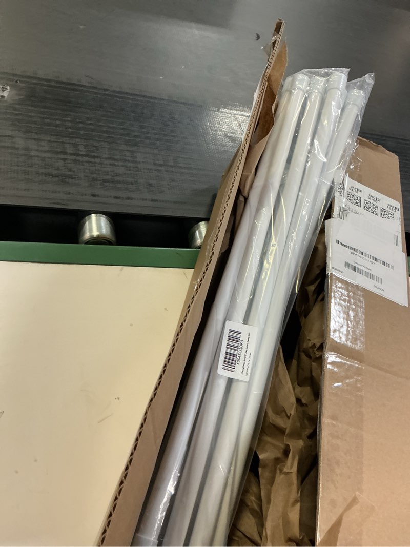 Condition photo showing Good Condition for 4 Pcs Tension Rod, OEH Tension Curtain Rod, No Drilling Rustproof Tension Rods for Windows 22 to 35 inch, Small Tension Rod, Adjustable Tension Rods for Closet, Windows, Kitchen, White (22-35 inch) 22“-35”--4 Pack White