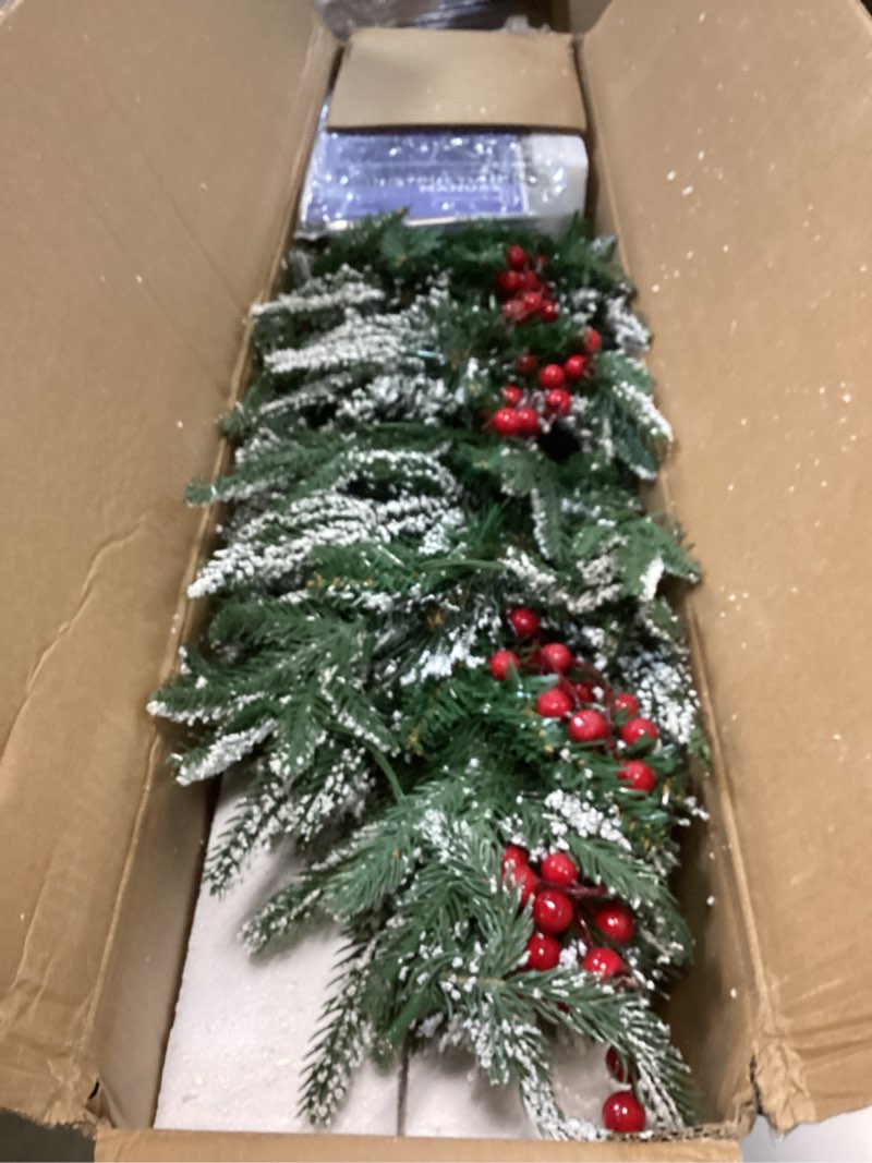 Condition photo showing Good Condition for 3 Ft Pre-Lit Christmas Tree, 2 Set Artificial Christmas Trees with Lighting Snowman Base, Snow Flocked Xmas Trees with 78 Led Lights, Battery Operated and Timer Function, Christmas Decoration 2 Set Snowman Base