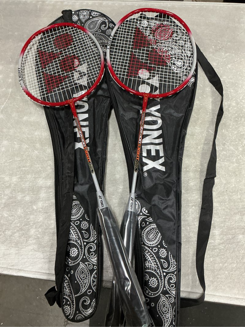 Condition photo showing New/Like New for Yonex ZR 100 Light Aluminium Badminton Racquet with Full Cover, Set of 2 | Made in India