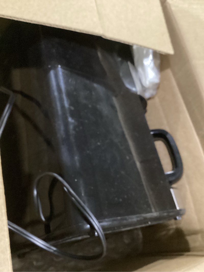 Condition photo showing As Is for 10-cup drip coffee maker with built-in grinder, programmable grind & brew, 220g bean hopper, adjustable grind size & coffee strength, descaling alert, 24h timer, 2h keep warm, led touchscreen