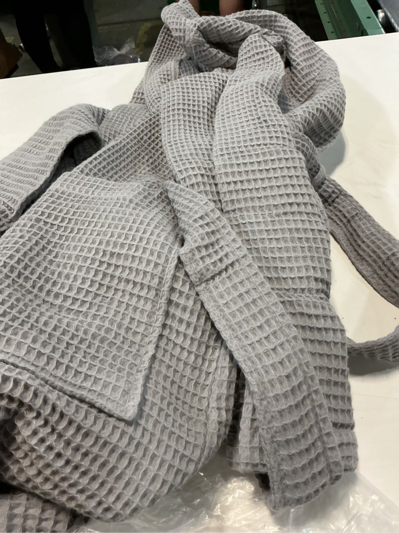 Condition photo showing New/Like New for organic turkish waffle robe size l