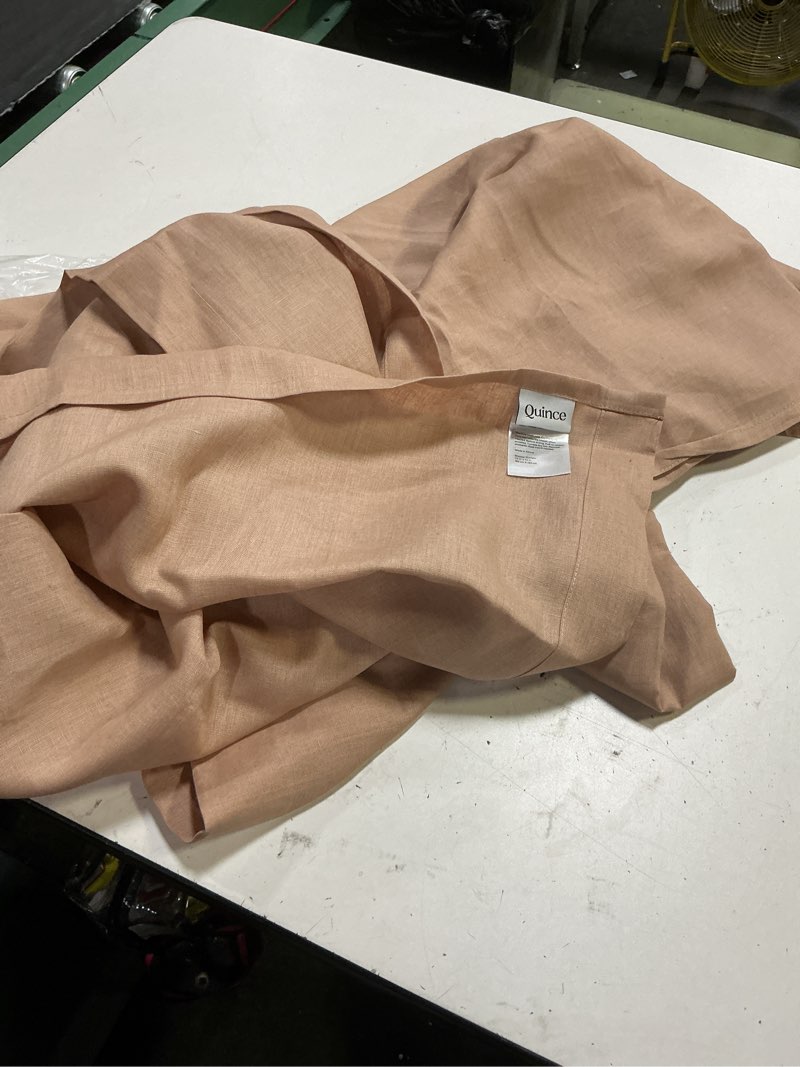 Condition photo showing Good Condition for quince 100% linen shower curtain 72”x72” latte