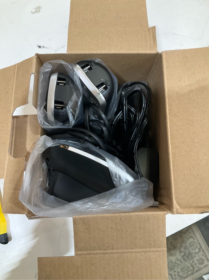 Condition photo showing As Is for vtech cs5229-2 2 handset extended range dect 6.0 cordless phone with answering system (silver/black)