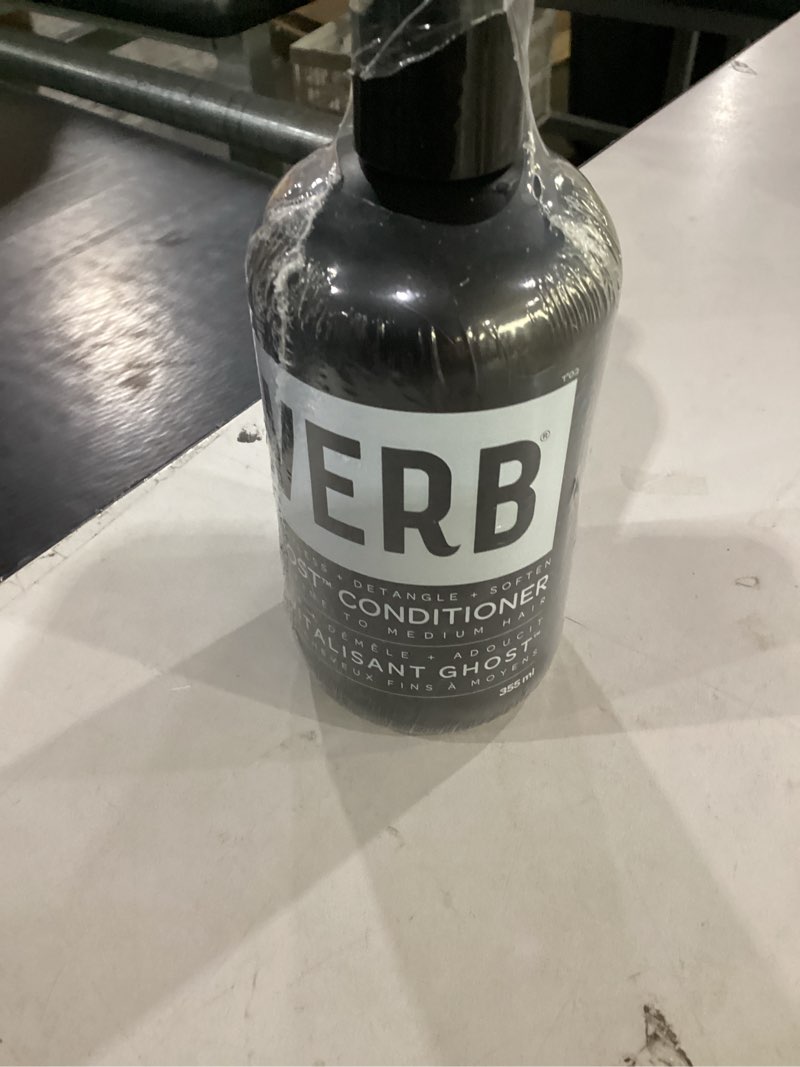 Condition photo showing New/Like New for verb ghost fine hair conditioner | daily weightless moisture citrus + sweet violet: a gentle citrus scent with notes of lemon and orange peel, grapefruit pith and sweet violet 12 fl oz (pack of 1)