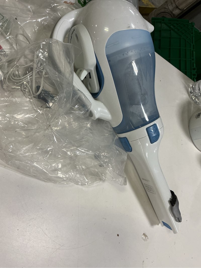 Condition photo showing As Is for BLACK+DECKER dustbuster Handheld Vacuum, Cordless Car Vacuum Portable 12V, with Rotating and Extendable Nozzle (HHVI320JR02)
