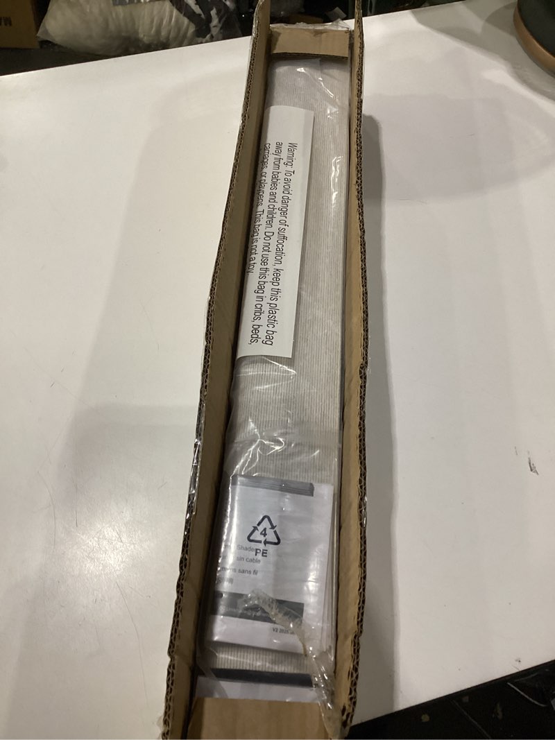 Condition photo showing Good Condition for unishades 100% blackout cordless roman shades for indoor windows & french doors, 23 3/4" w × 72" h - blackout - beige blackout - beige 24" w × 72" h
