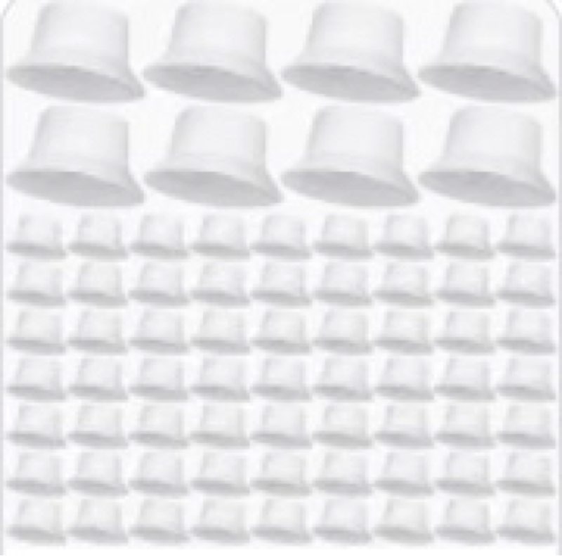 Silkfly 80 Pcs White Cotton Bucket Hat Bulk for Tie Dye Gift Blank DIY with Accessory for Tie Dye Pa