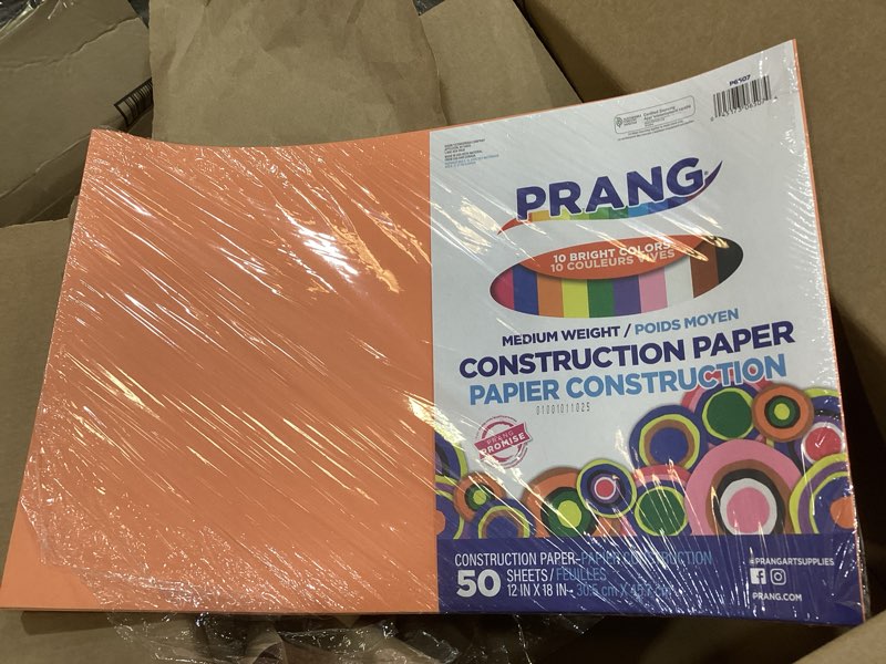 Condition photo showing Good Condition for prang 12 x1 8 in construction paper  10 assorted colors  50 sheets  p6507