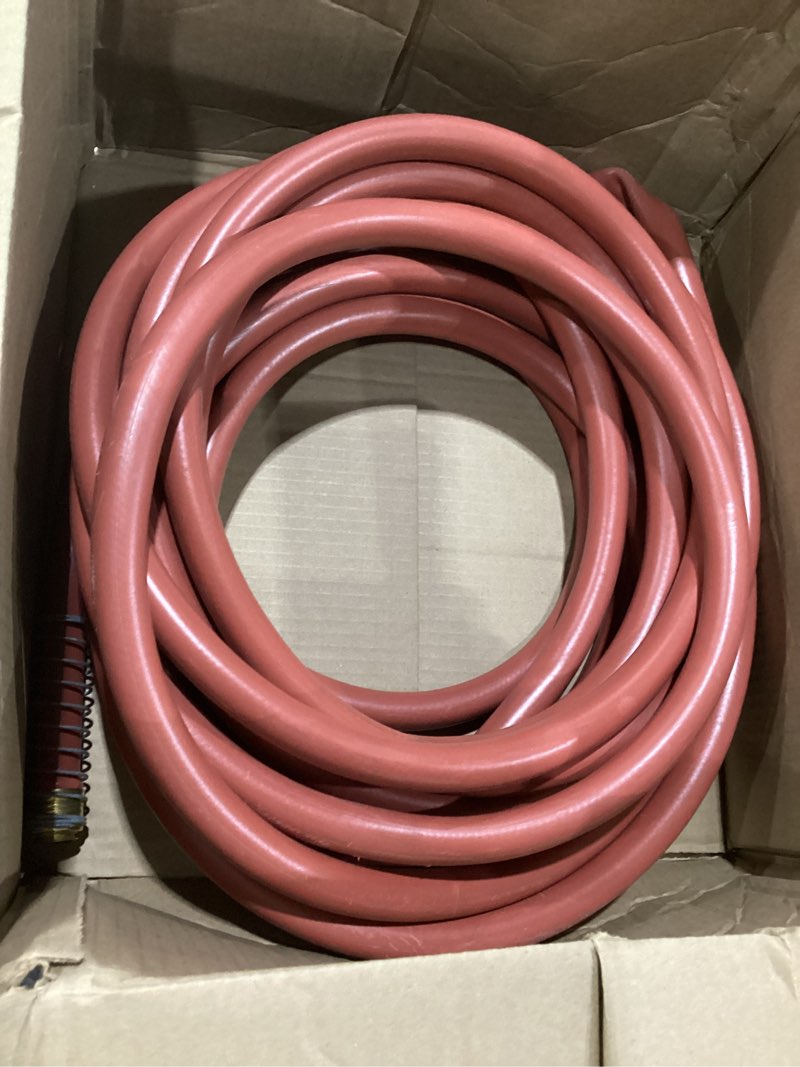 Condition photo showing As Is for gilmour pro commercial 3/4" x 50' heavy duty water hose, durable and kink resistant 50 ft garden hose