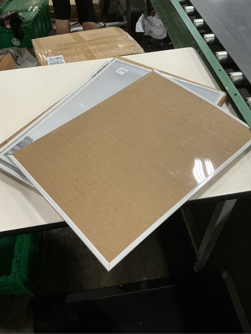 Condition photo showing As Is for upsimples 18x24 picture frame white 3 pack, scratch-proof poster frames 18 x 24 for photo gallery - slide-in strips, horizontal or vertical wall mounting white 18x24