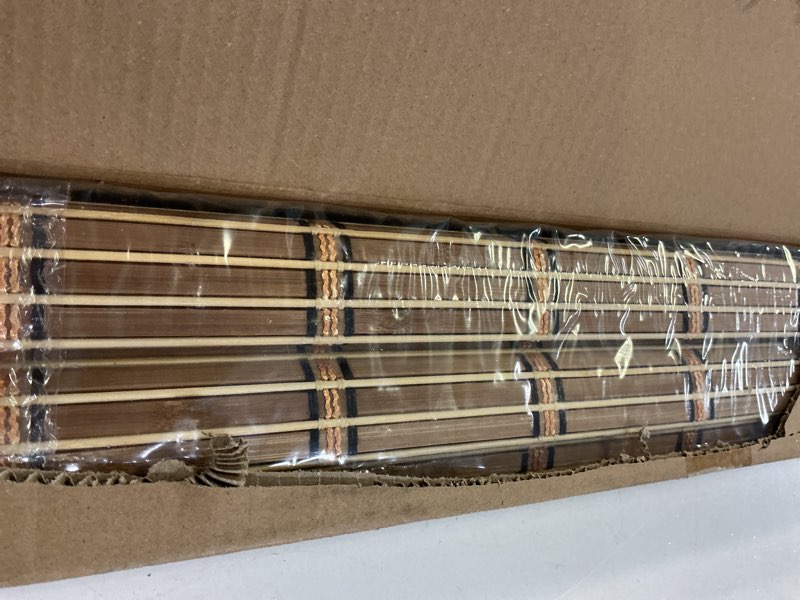 Condition photo showing Good Condition for LazBlinds Cordless Bamboo Blinds, Roll Up Shades for Windows, Light Filtering Hanging Window Blinds, Bamboo Shades for Patio Indoor/Outdoor Porch, 29'' W x 72'' H, Natural Natural 29'' W x 72'' H