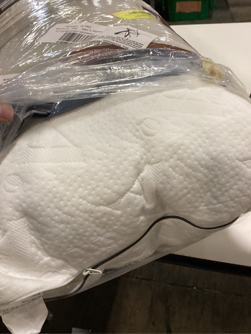 Condition photo showing As Is for allswell ultimate support bed pillow with dual function fill and removable cover, king