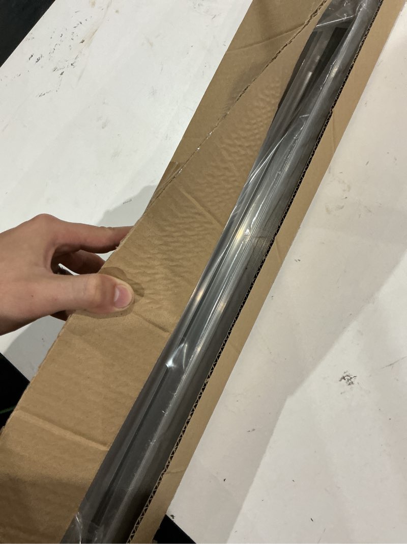 Condition photo showing Good Condition for 4ft aluminum bypass sliding door hardware kit, 2 door system with finger pulls, quiet & smooth rollers, fits 1 3/8"-1 3/4" door thickness, space saving closet & cabinet sliding track set