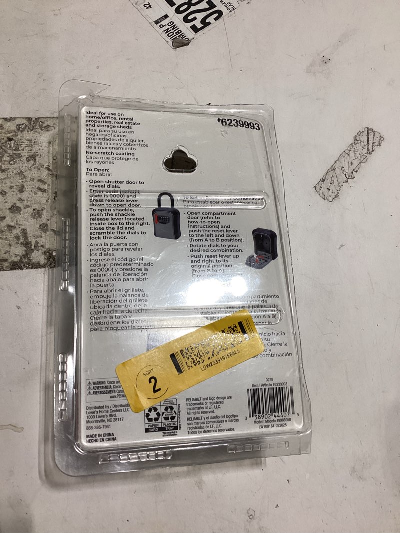 Condition photo showing Good Condition for reliabilt door knob combination lock box