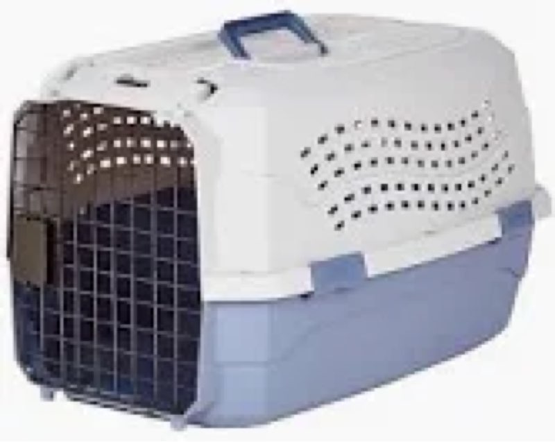 Amazon basics two door top load pet kennel